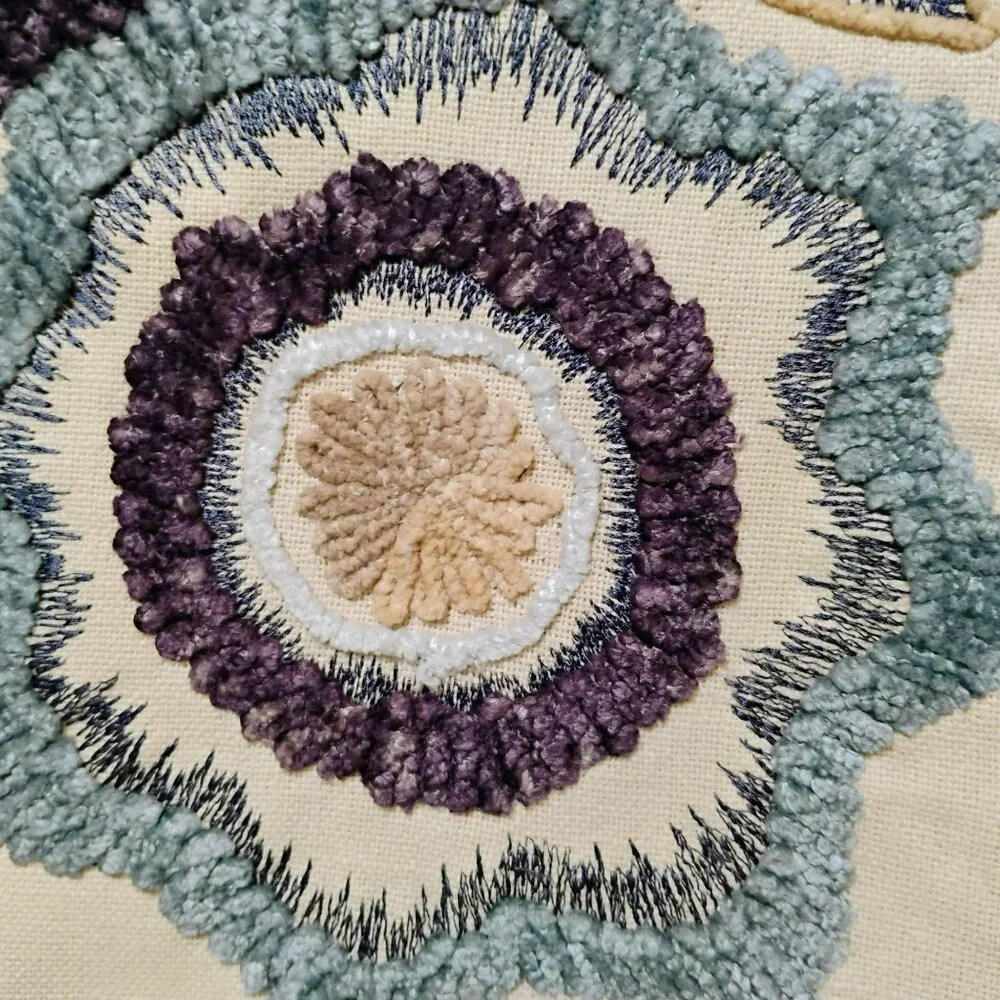 Pier 1 Floral Embroidered Throw Pillow Shams 18